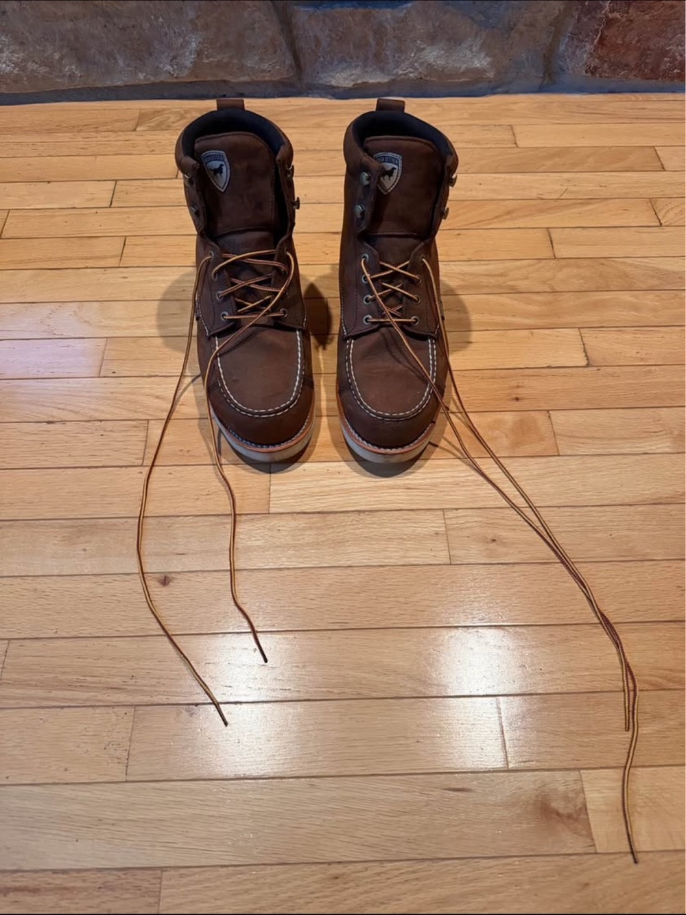 Irish Setter Brown Leather Moc Toe Work Boots